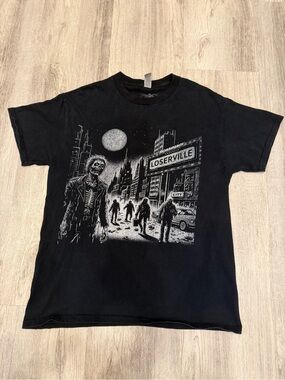 Morning Glory Medium Black Loserville Zombie Horror Graphic T-Shirt